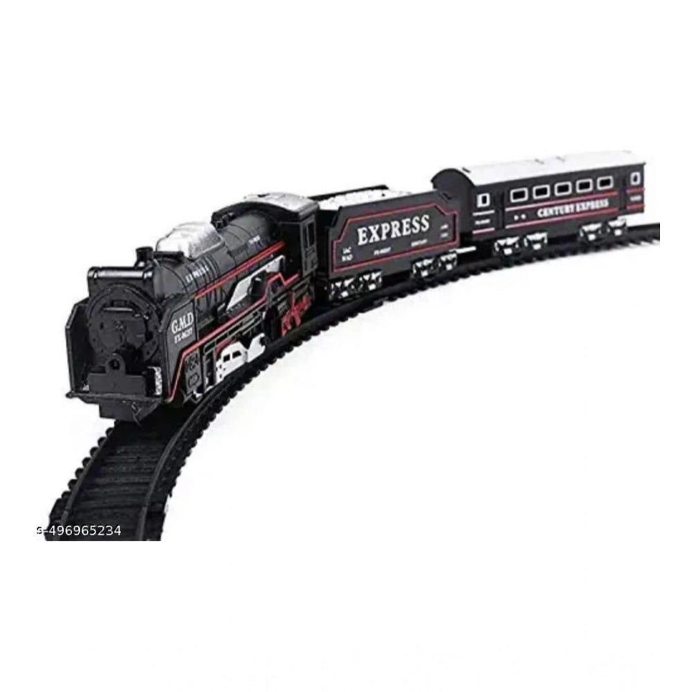 Generic Plastic Amazing Musical Classic Toy Train 13Pcs Toy Set (Multicolor)